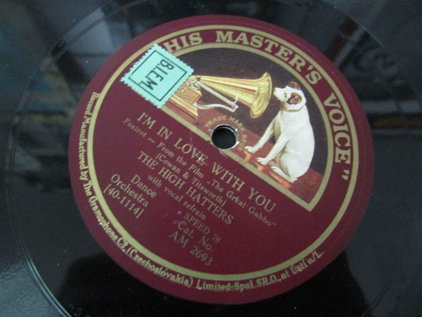 THE HIGH HATTERS 78T THE WEB OF LOVE / I'M IN LOVE WITH YOU