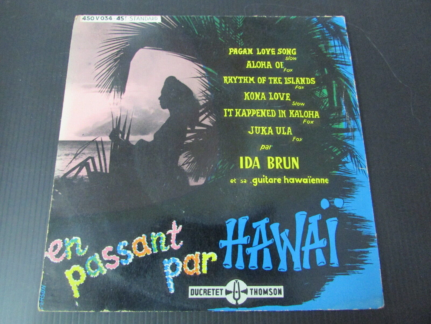 IDA BRUN EN PASSANT PAR HAWAI EP 45T 7" FRANCE DUCRETET-THOMSON