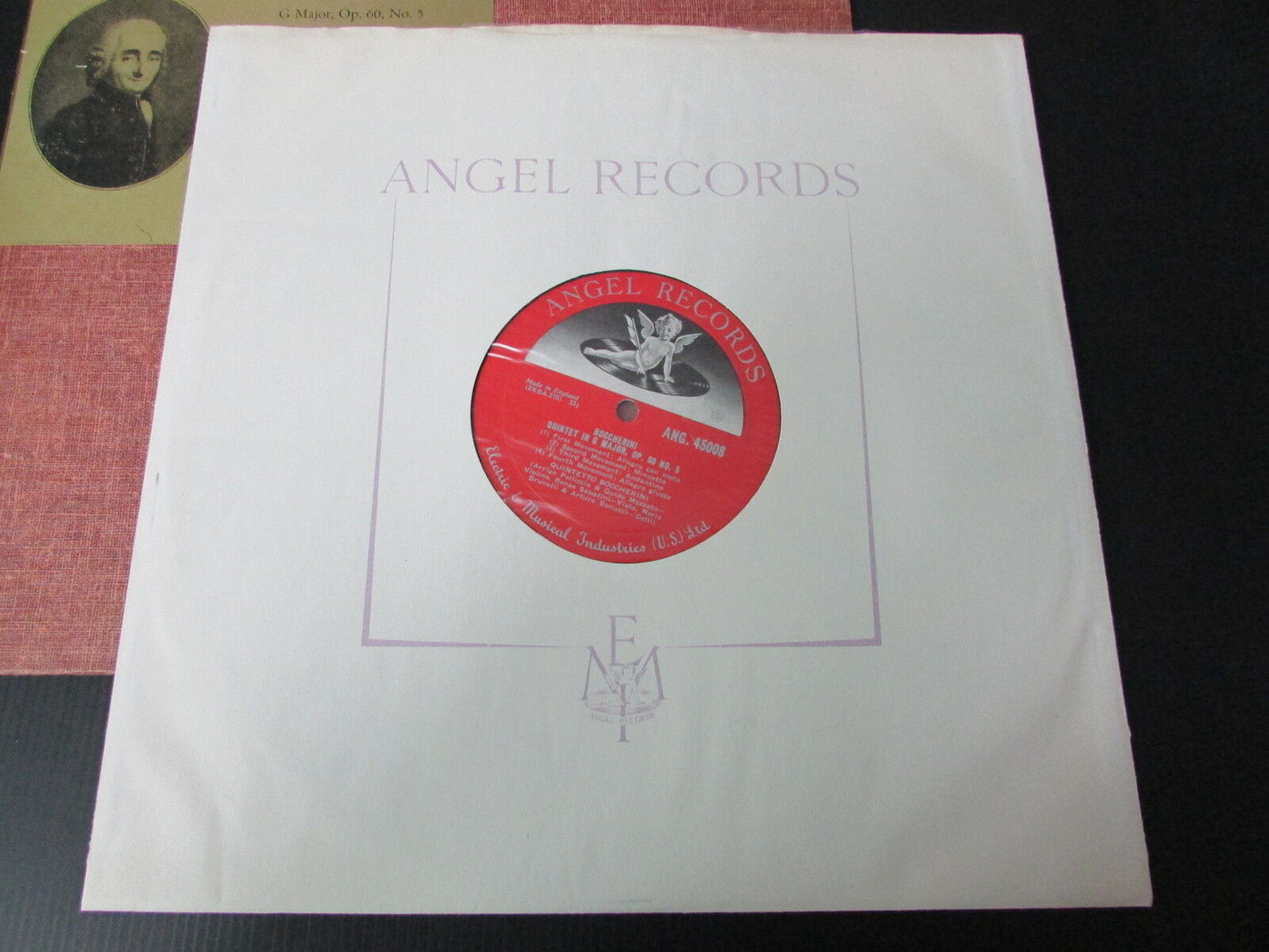 BOCCHERINI QUINTETS ALBUM 3 ANGEL RECORDS 45008 LIBRARY SERIES LP 33T 12"