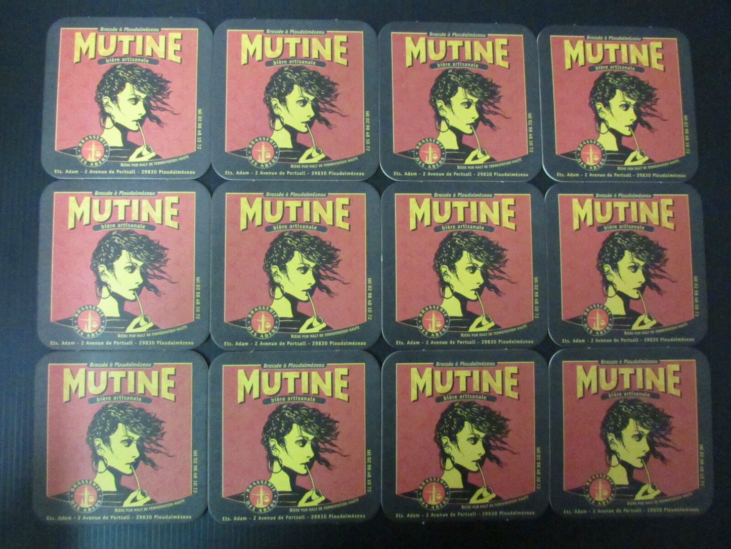 LOT 12 x SOUS BOCK MUTINE BIERE ARTISANALE FRANCE BRETAGNE FINISTERE