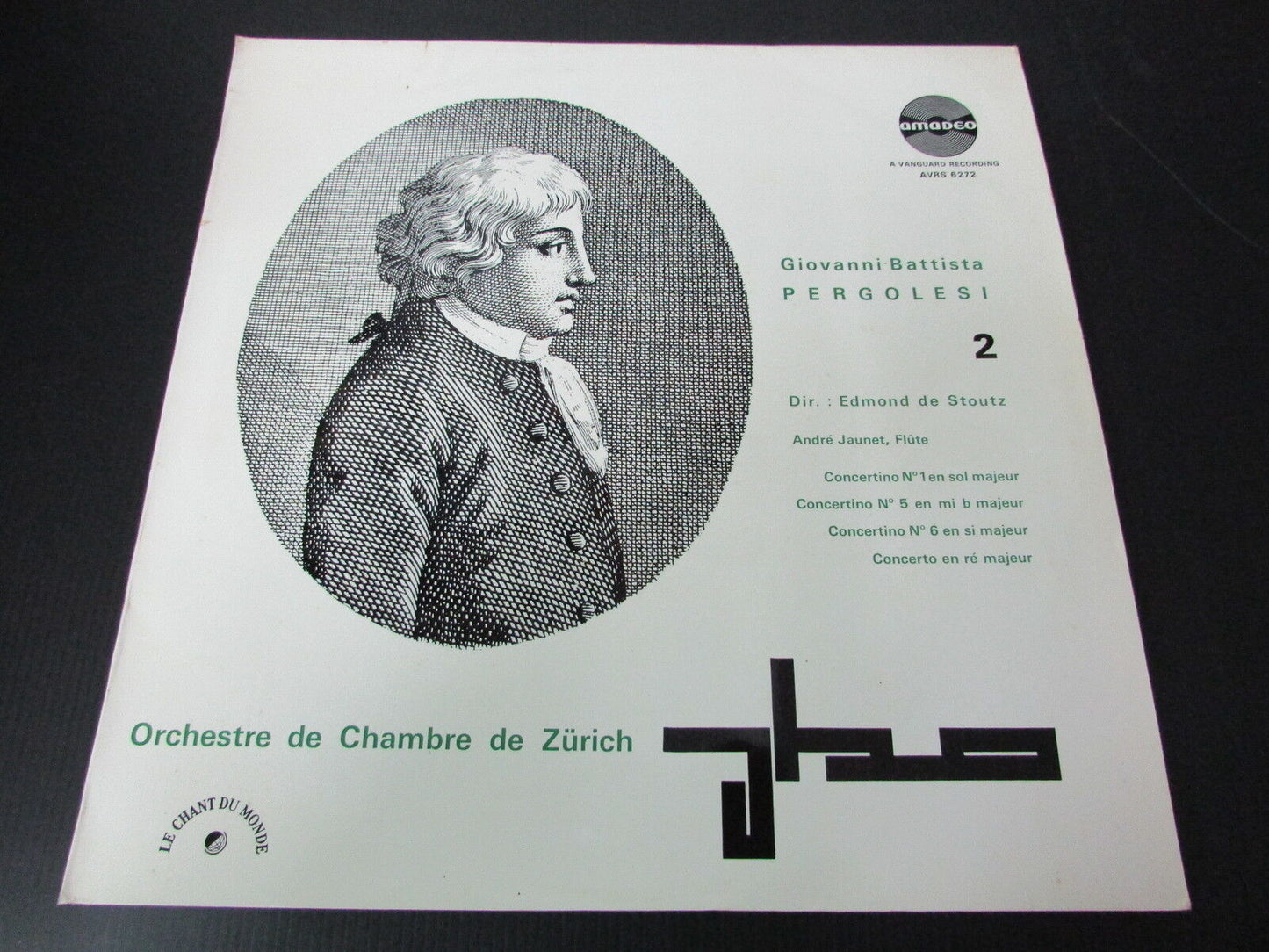 PERGOLESI / EDMOND DE STOUTZ AMADEO AVRS 6272 LP 33T 12"