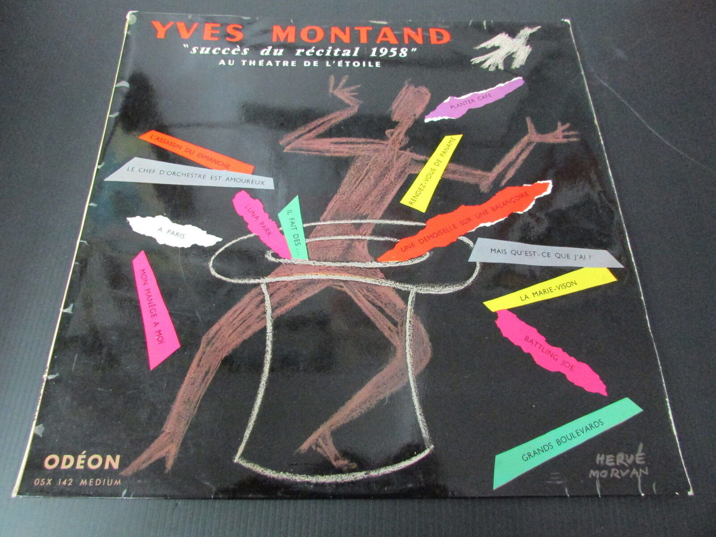 YVES MONTAND SUCCES DU RECITAL 1958 ODEON OSX 142 LP 33T 12"