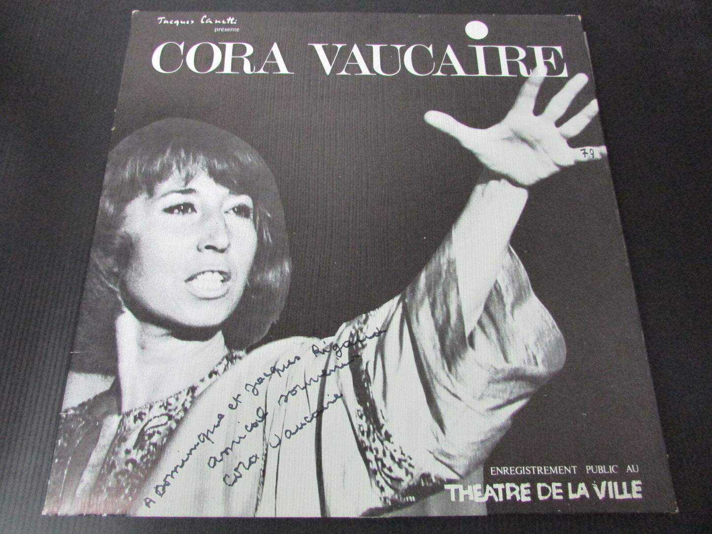 CORA VAUCAIRE LOT DE 2 LP 33T 12" DEDICACES