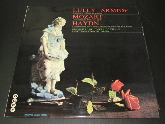 LULLY MOZART HAYDN   DISCOPHILE CLUB DE FRANCE   LIMITED 1268/3000   LP 33T 12"