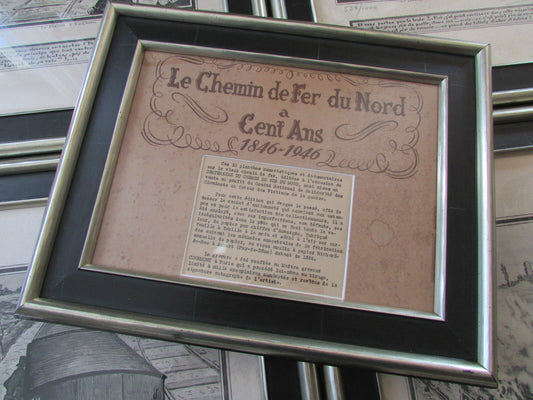 DROUART 10 GRAVURES COURMONT CENTENAIRE CHEMIN DE FER DU NORD TIRAGE LIMITE