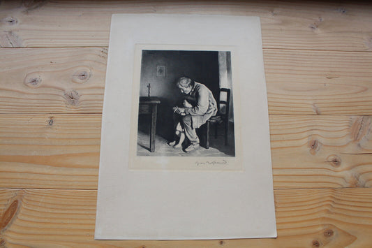 Ancienne Gravure JEAN VYBOUD numérotée 100/175