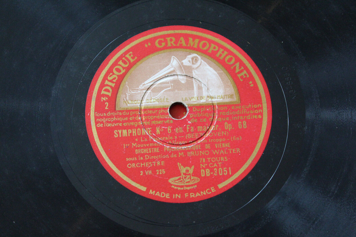 BRUNO WALTER LOT 5 x 78T CLASSICAL BEETHOVEN