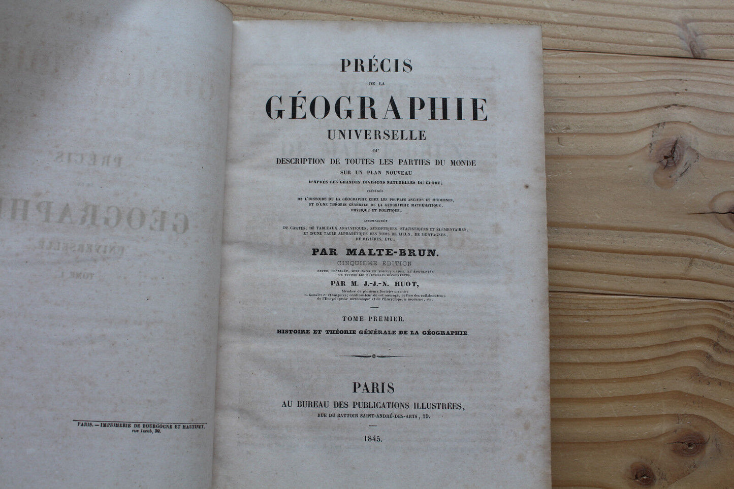 MALTE BRUN PRECIS DE LA GEOGRAPHIE 6 VOLUMES 1842-1845
