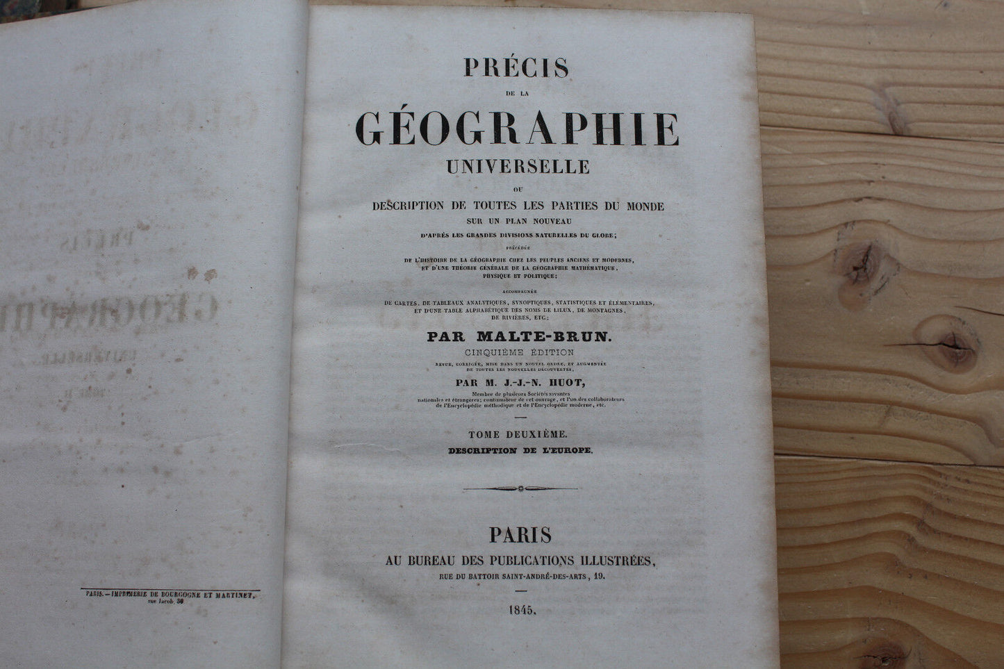 MALTE BRUN PRECIS DE LA GEOGRAPHIE 6 VOLUMES 1842-1845