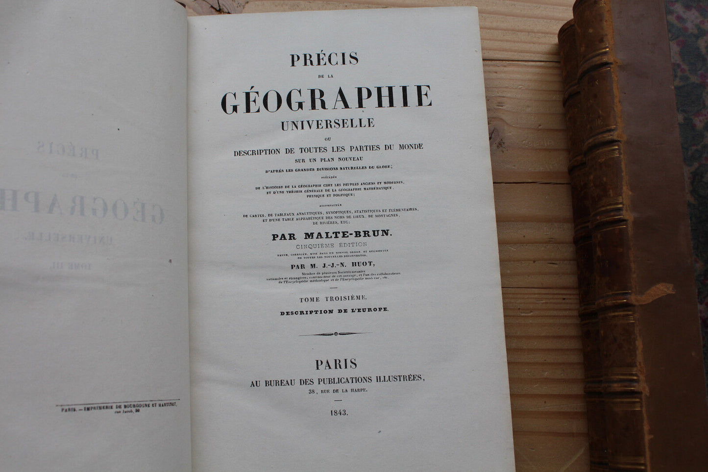 MALTE BRUN PRECIS DE LA GEOGRAPHIE 6 VOLUMES 1842-1845