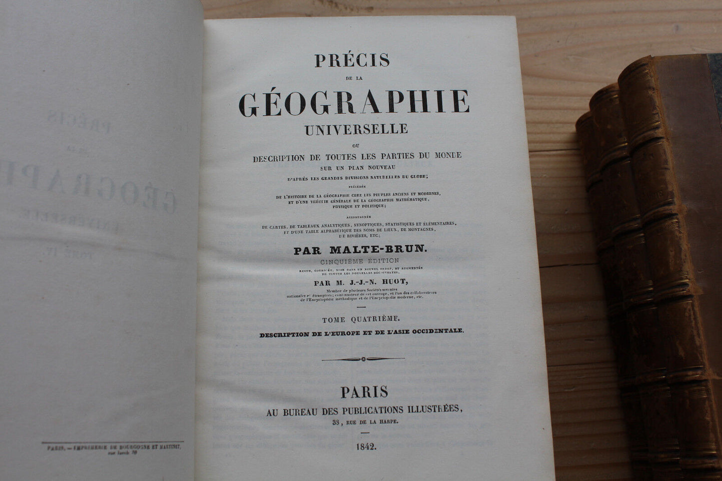 MALTE BRUN PRECIS DE LA GEOGRAPHIE 6 VOLUMES 1842-1845