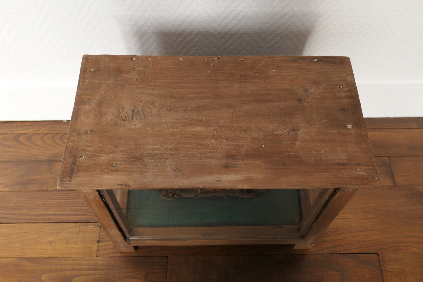 ANCIEN ANTIQUE DIORAMA EX VOTO MARINE MAQUETTE BATEAU PHARE ART POPULAIRE XIXe