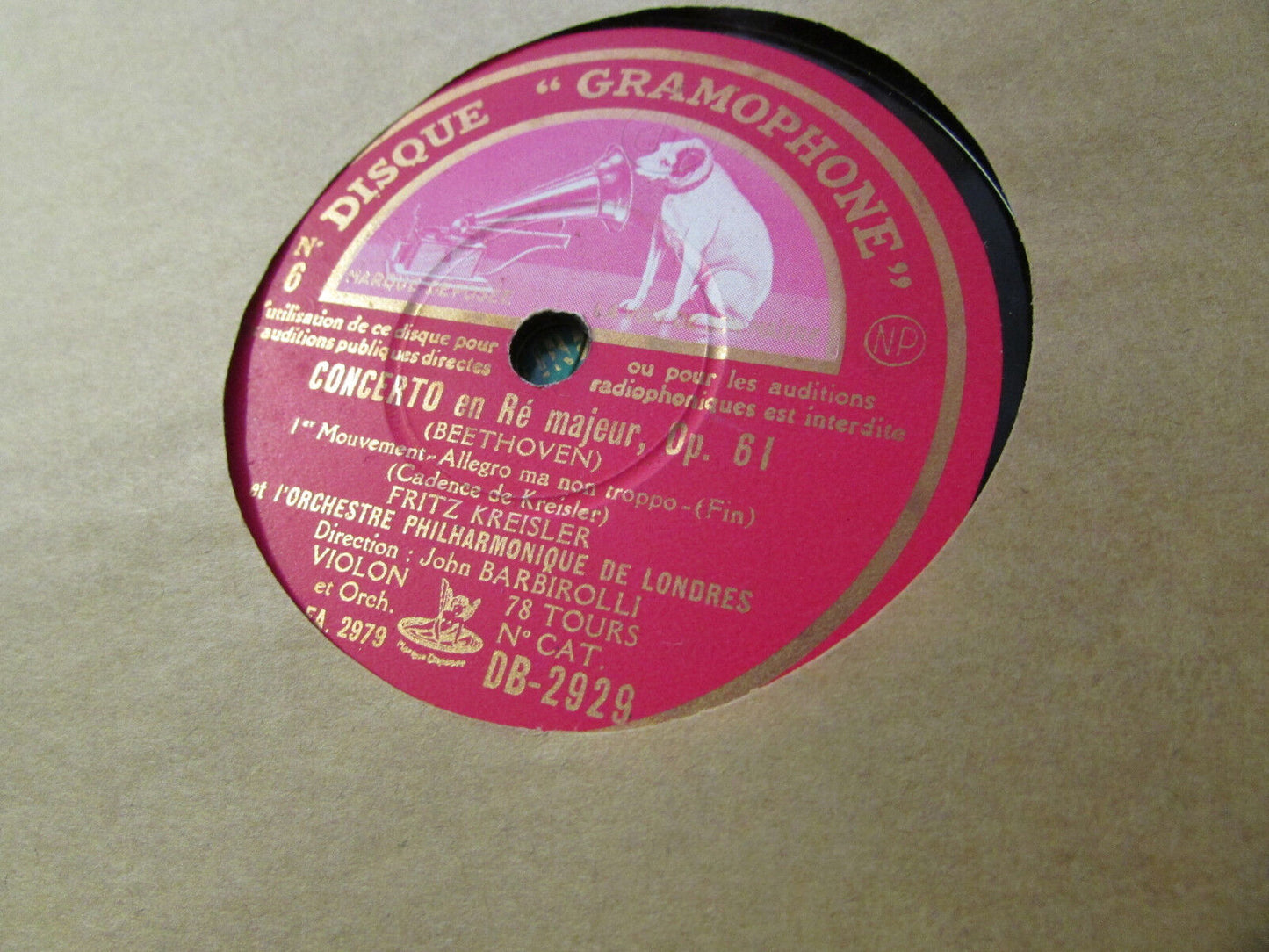 LOT 6 x 78T MUSIQUE CLASSIQUE CLASSICAL 78 RPM