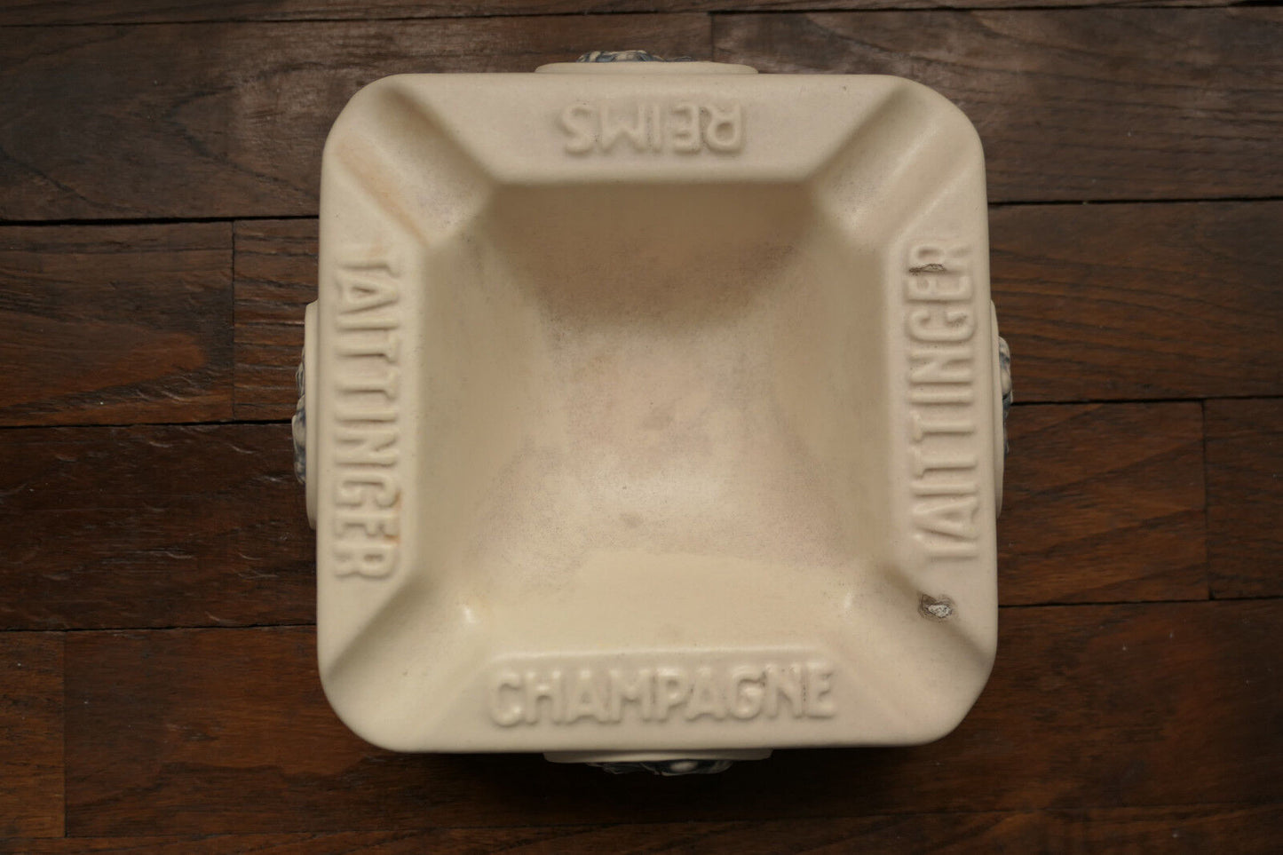 ANCIEN GRAND CENDRIER COMTES DE CHAMPAGNE TAITTINGER REIMS DECO ALCOOL VINTAGE