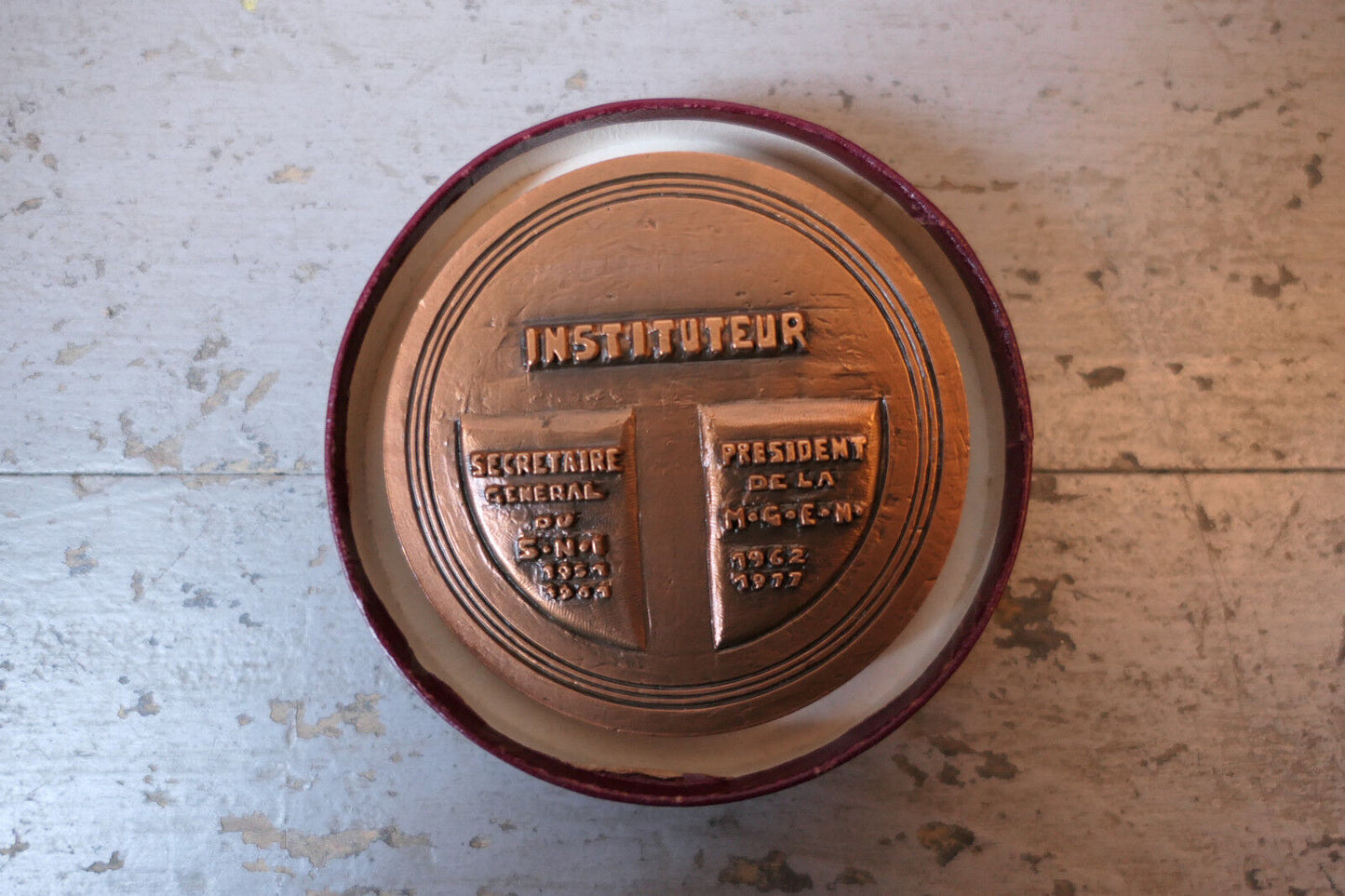ANCIENNE MEDAILLE CUIVRE DENIS FORESTIER (1911-1978) SIGNEE COLLAMARINI 1979