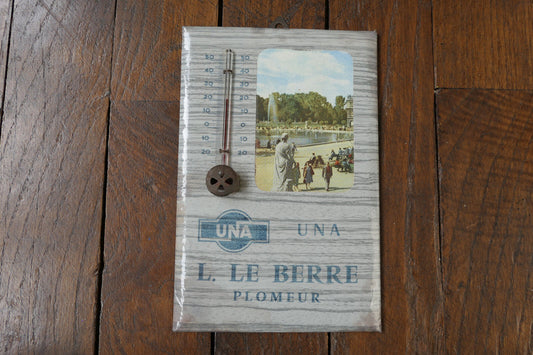 ANCIEN PETIT GLACOIDE PUBLICITAIRE THERMOMETRE UNA L. LE BERRE PLOMEUR BRETAGNE