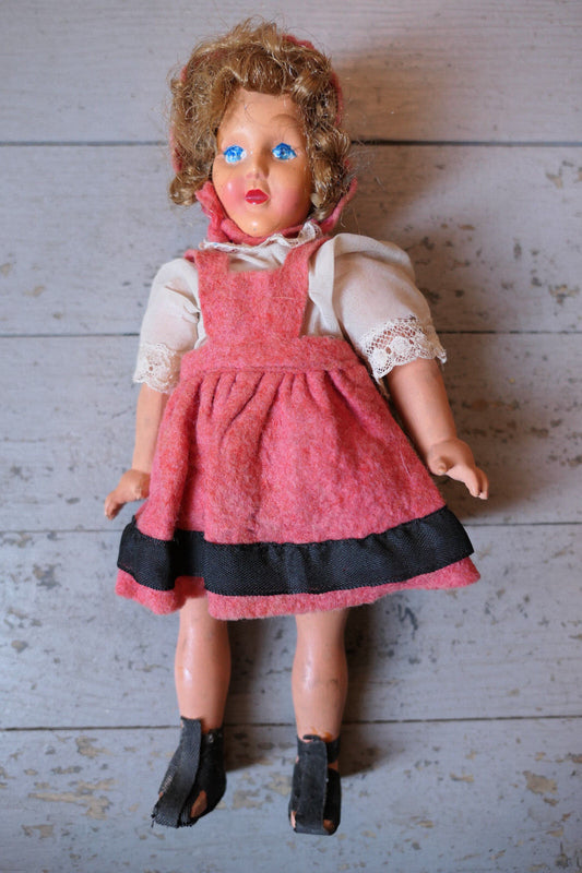 ANCIENNE PETITE POUPEE GEGE 23 CM CARTON BOIS JOUET COLLECTION