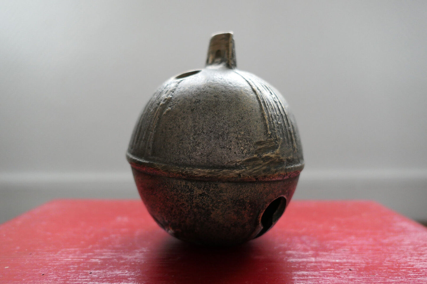 OLD LARGE BRONZE CARRIAGE BELL PEGASUS WING HORSE DIAMETER 10 CM