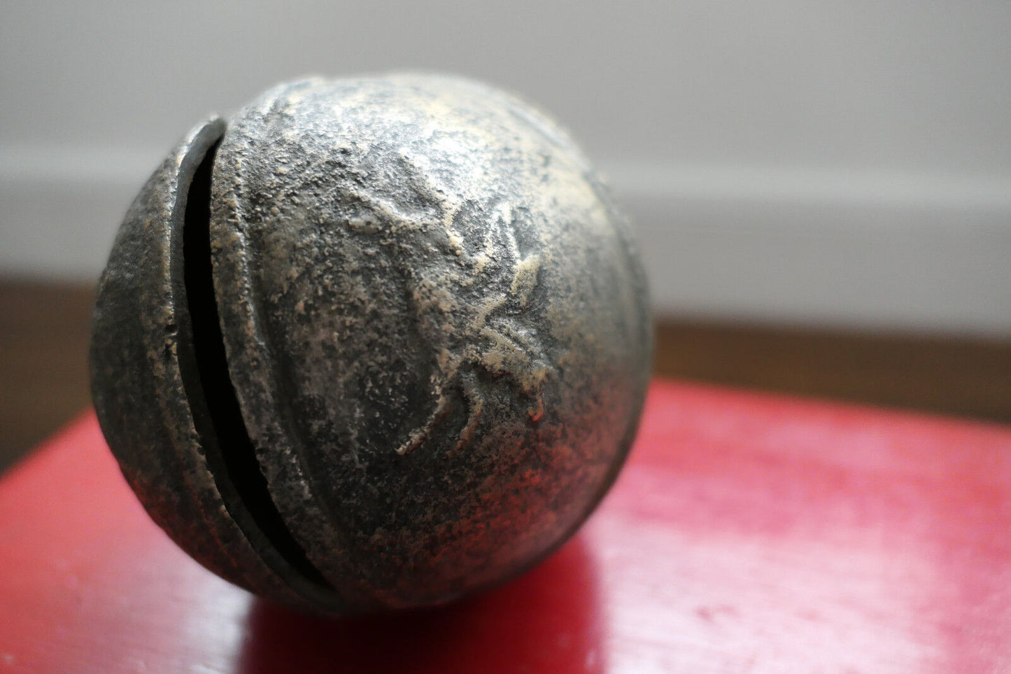 OLD LARGE BRONZE CARRIAGE BELL PEGASUS WING HORSE DIAMETER 10 CM