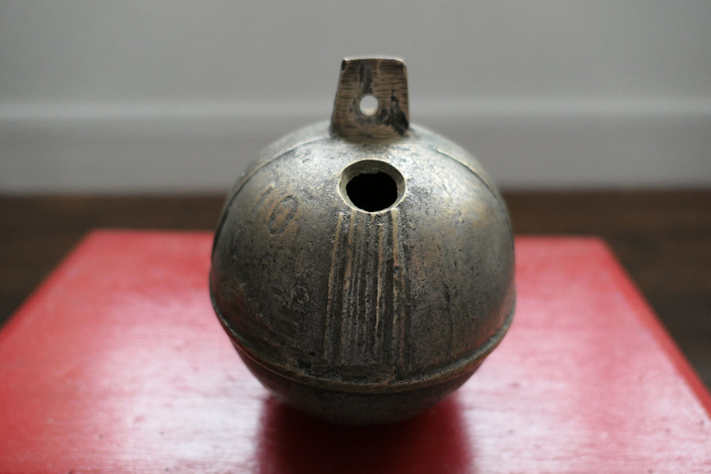 OLD LARGE BRONZE CARRIAGE BELL PEGASUS WING HORSE DIAMETER 10 CM