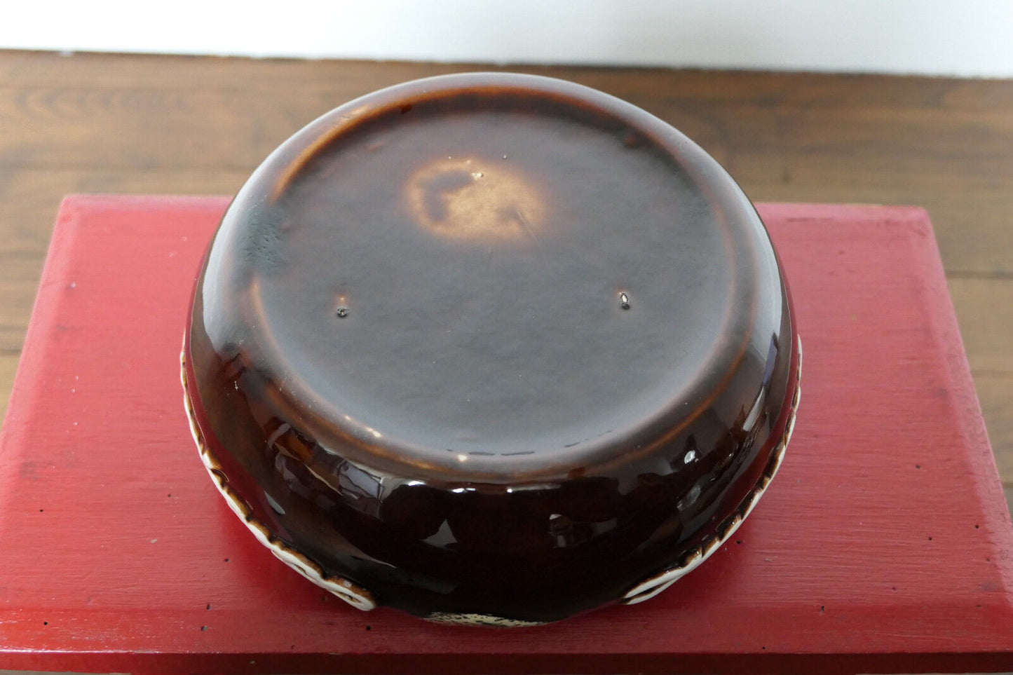 ANCIEN CENDRIER CERAMIQUE COGNAC BISQUIT