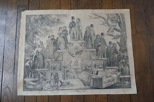 ANCIENNE GRAVURE LA SCALA DELL UOMO