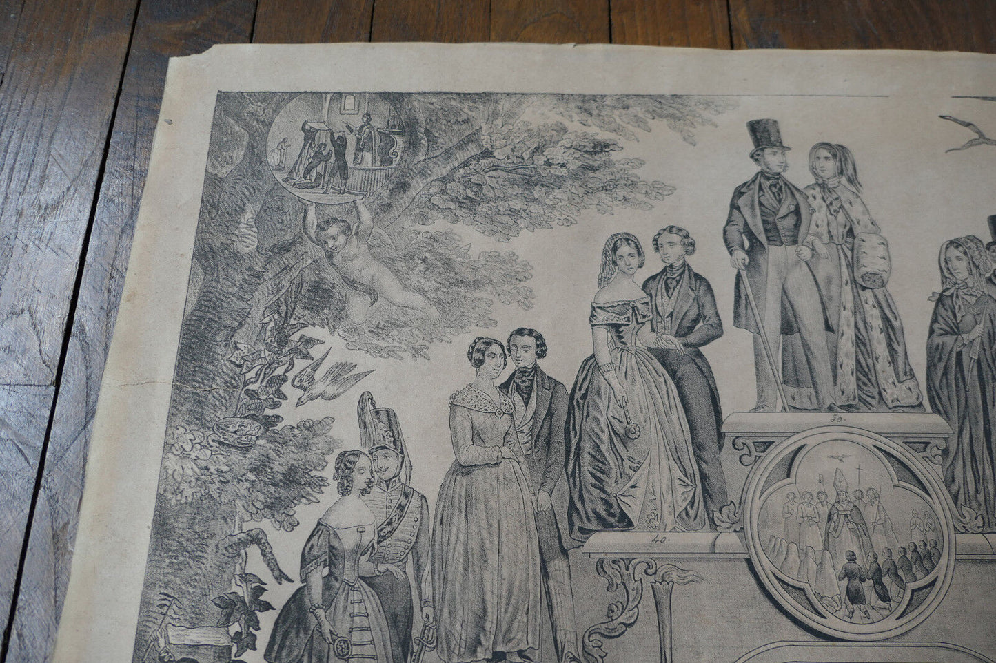 ANCIENNE GRAVURE LA SCALA DELL UOMO