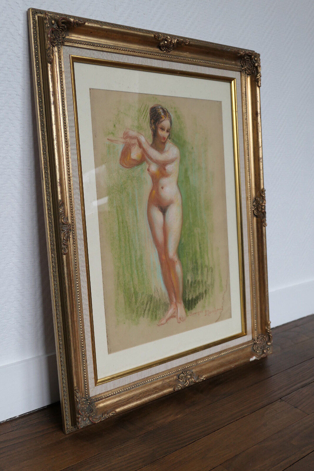 GEORGES MARCHOU (1892-1984) DESSIN ORIGINAL NU FEMME DEBOUT