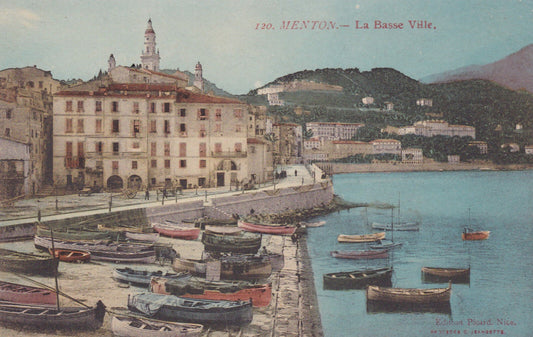 CPA MENTON - LA BASSE VILLE - 1919