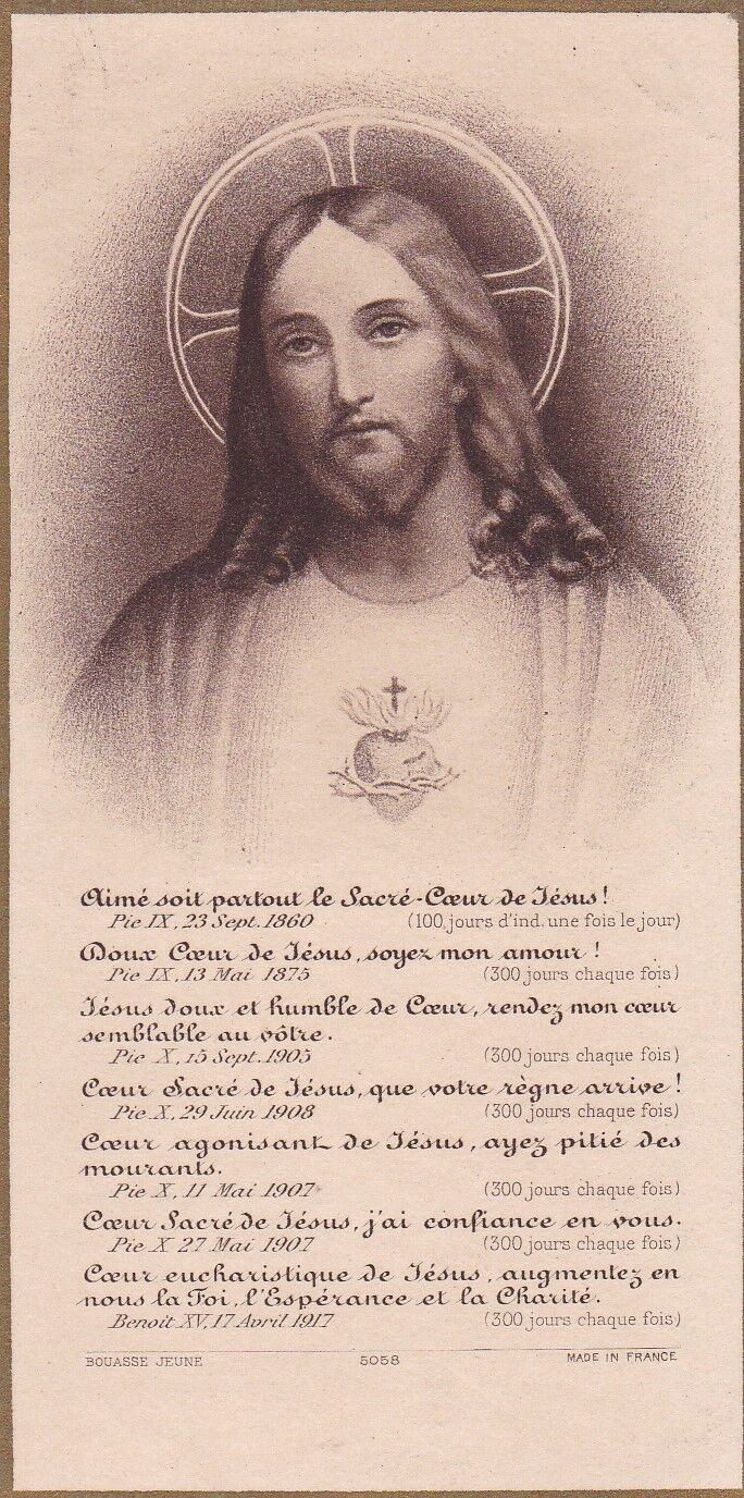 LOT 12 IMAGE PIEUSE RELIGIEUSE RELIGIOUS BOUASSE JEUNE