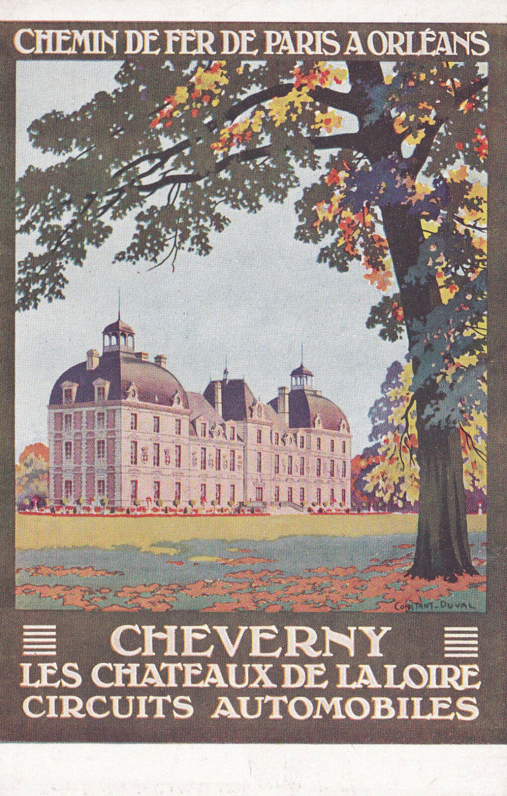 CPA CHEVERNY CHEMIN DE FER DE PARIS A ORLEANS CHATEAUX DE LA LOIRE