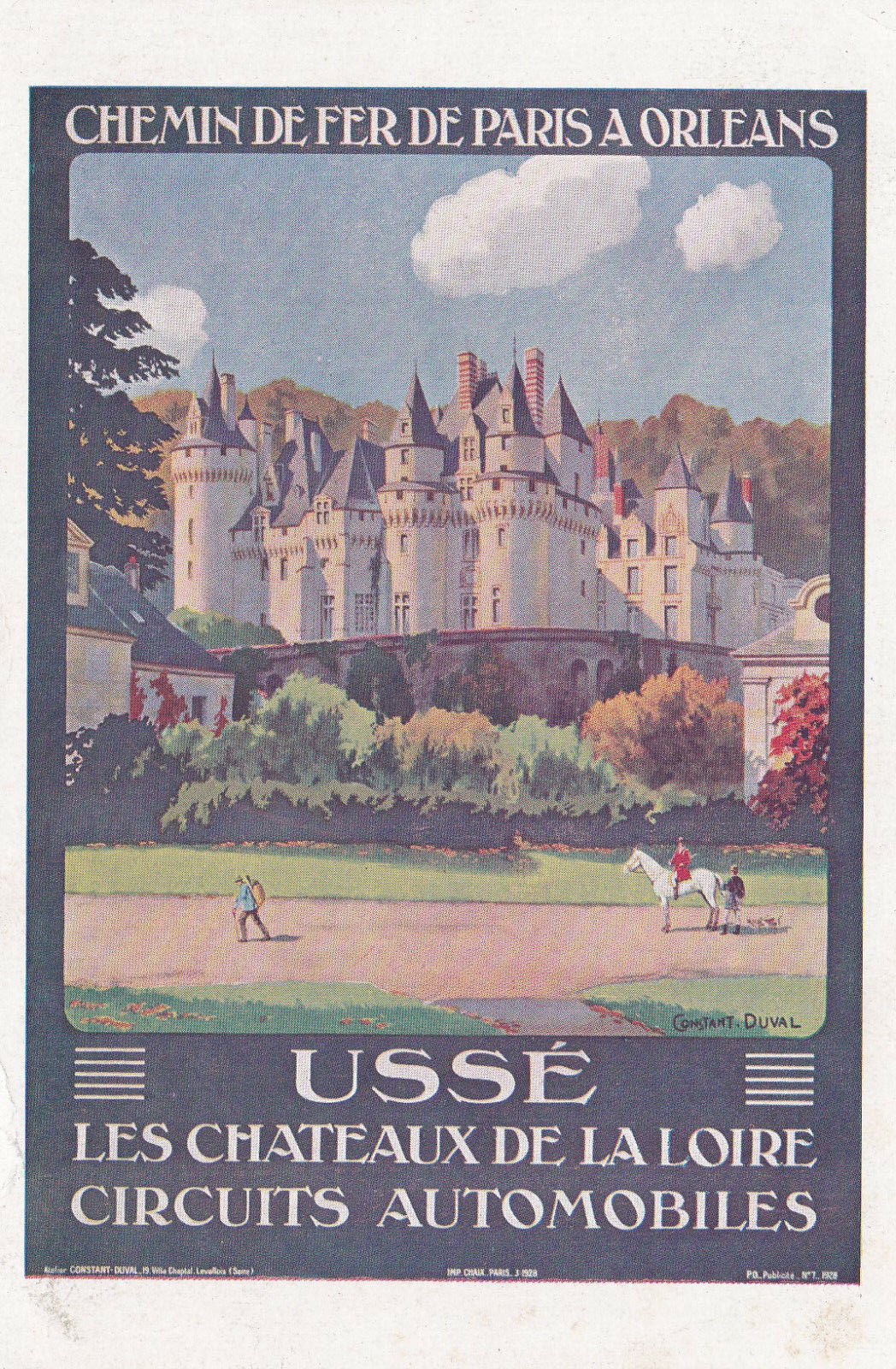 CPA CHEMIN DE FER DE PARIS A ORLEANS USSE CHATEAUX DE LA LOIRE