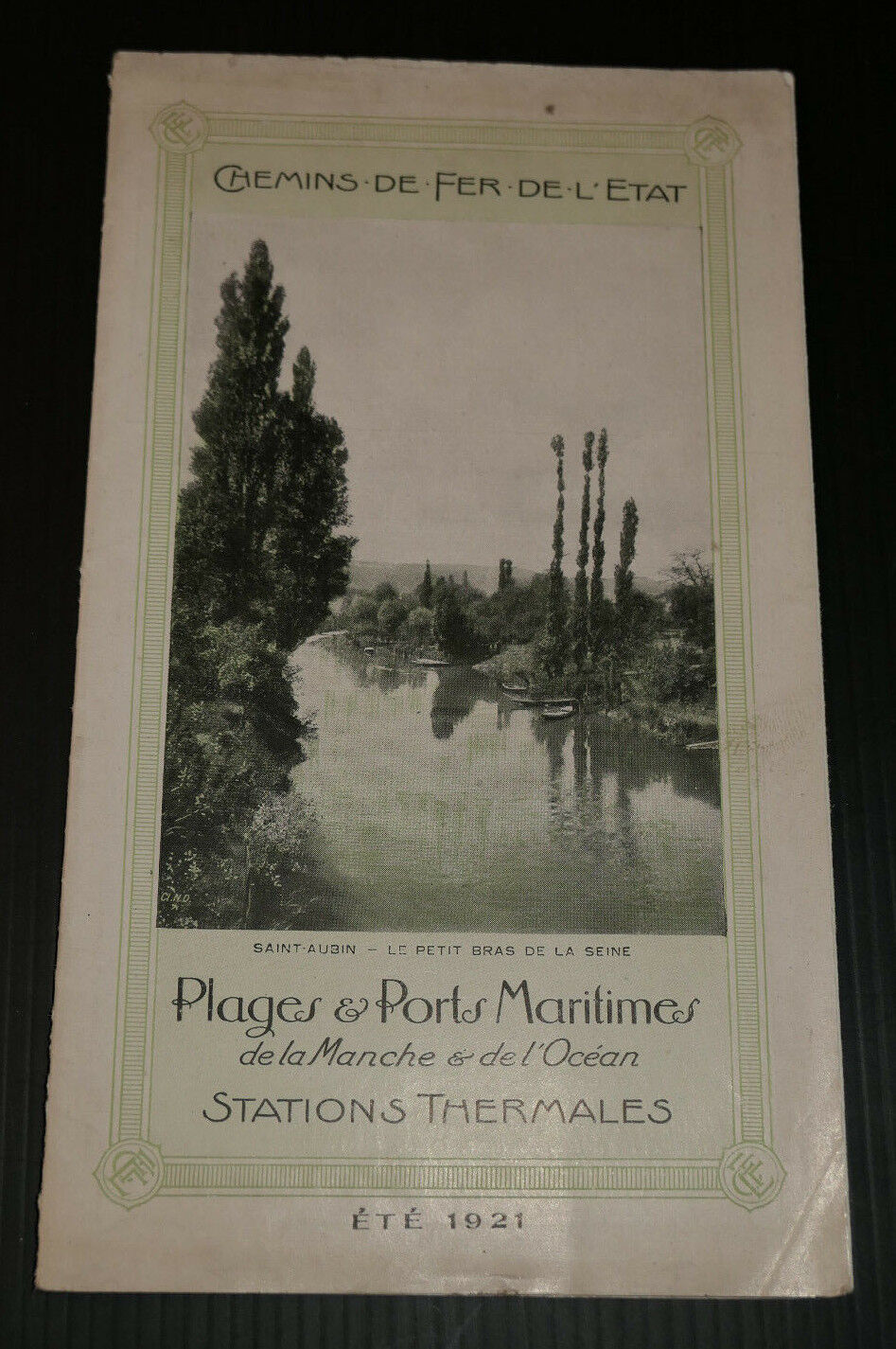 ANCIEN DEPLIANT TOURISTIQUE CHEMINS DE FER DE L'ETAT PLAGES PORTS MARITIMES 1921