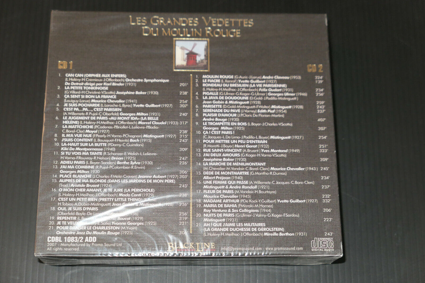 DOUBLE CD LES GRANDES VEDETTES DU MOULIN ROUGE / 2007 / BLACK LINE
