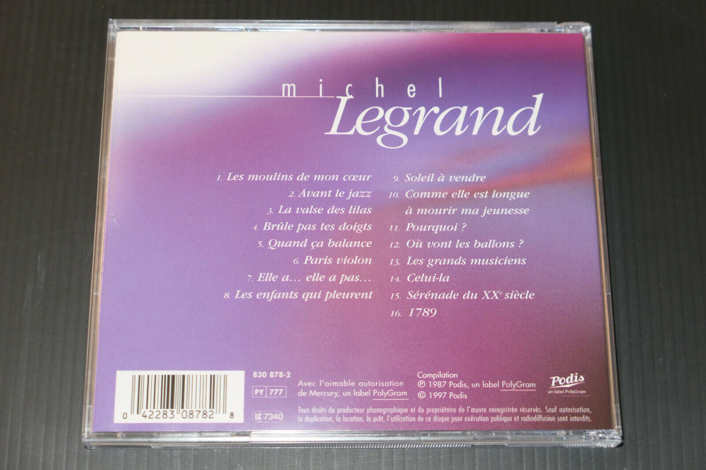 CD MICHEL LEGRAND  / CHANSON FRANCAISE / PODIS 1997