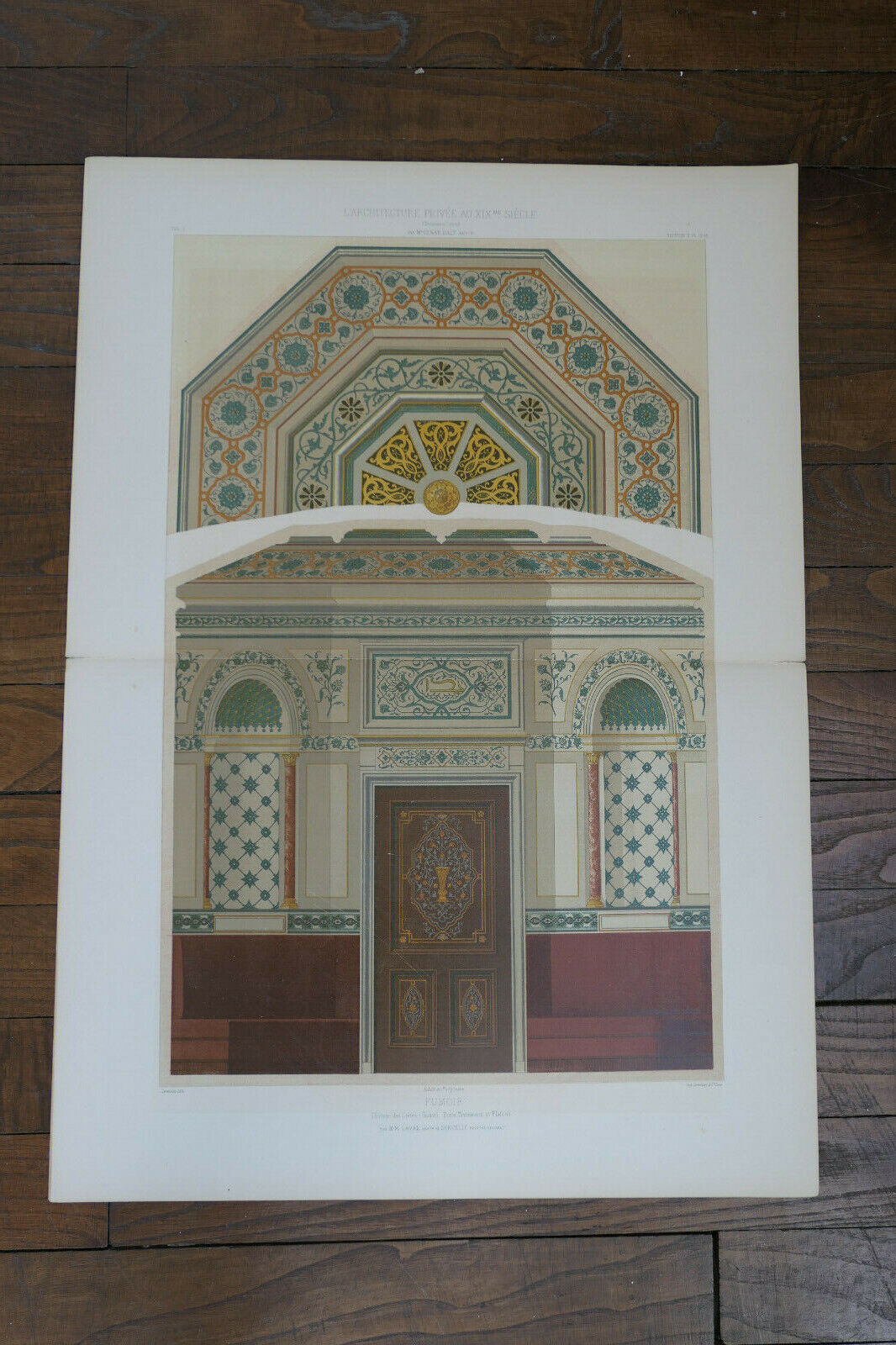 PRIVATE ARCHITECTURE IN THE 19TH CENTURY - CESAR DALY - SET OF 3 LITHOGRAPHS