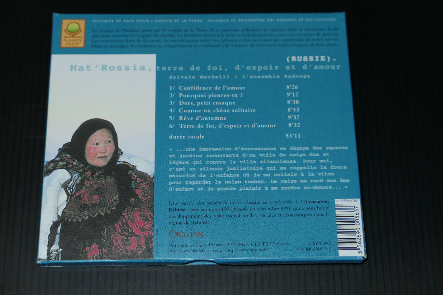CD MAT' ROSSIA / RUSSIE / SYLVAIN NARDELLI / ENSEMBLE RADOUGA / ORIGINS 2001