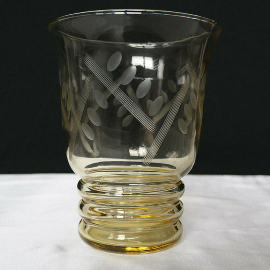 ANCIEN VASE VERRE SOUFFLE 15CM EPOQUE ART DECO 1930