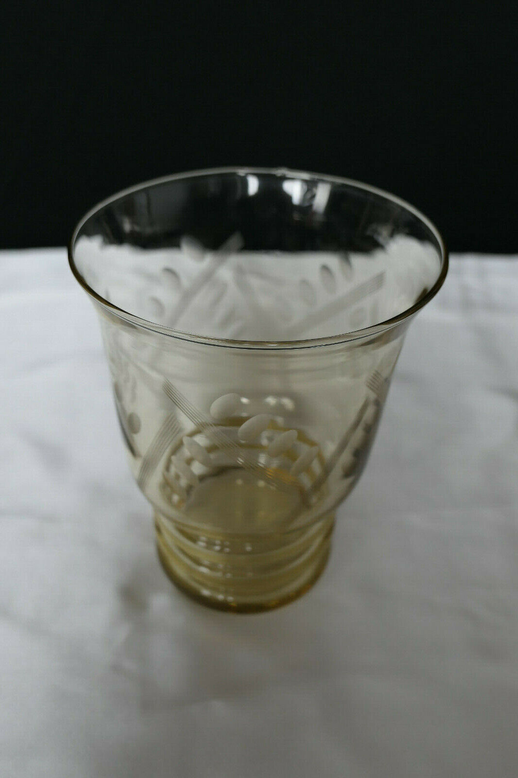 ANCIEN VASE VERRE SOUFFLE 15CM EPOQUE ART DECO 1930