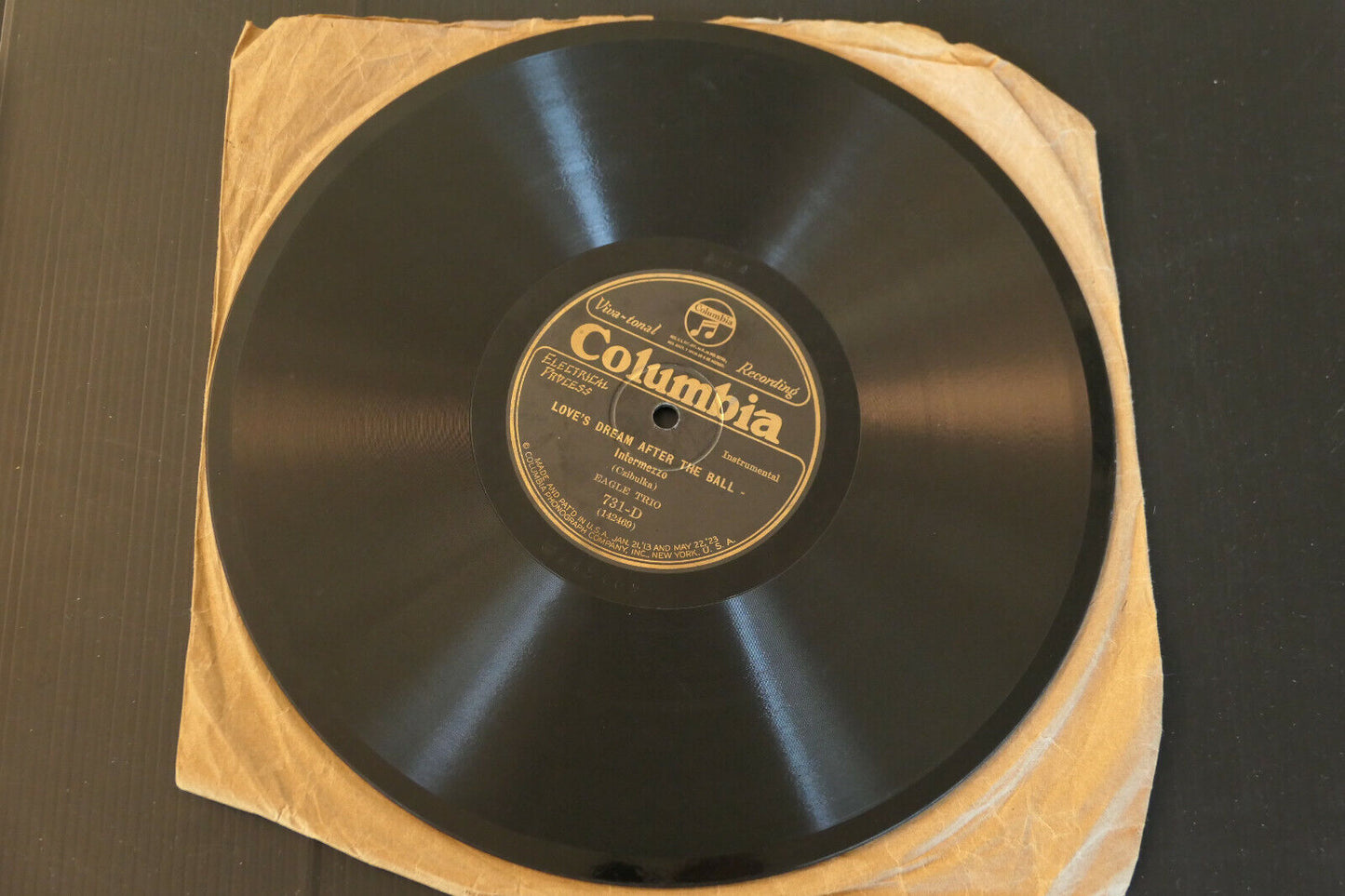 78T 78RPM 10" 25 CM EAGLE TRIO / THE HERD GIRL'S DREAM / COLUMBIA 731-D USA