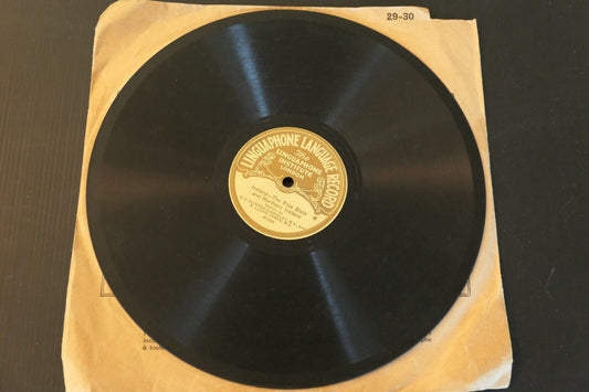 78T 78RPM 10" 25 CM LINGUAPHONE LANGUAGE RECORD THE IRISH LAKES IRELAND