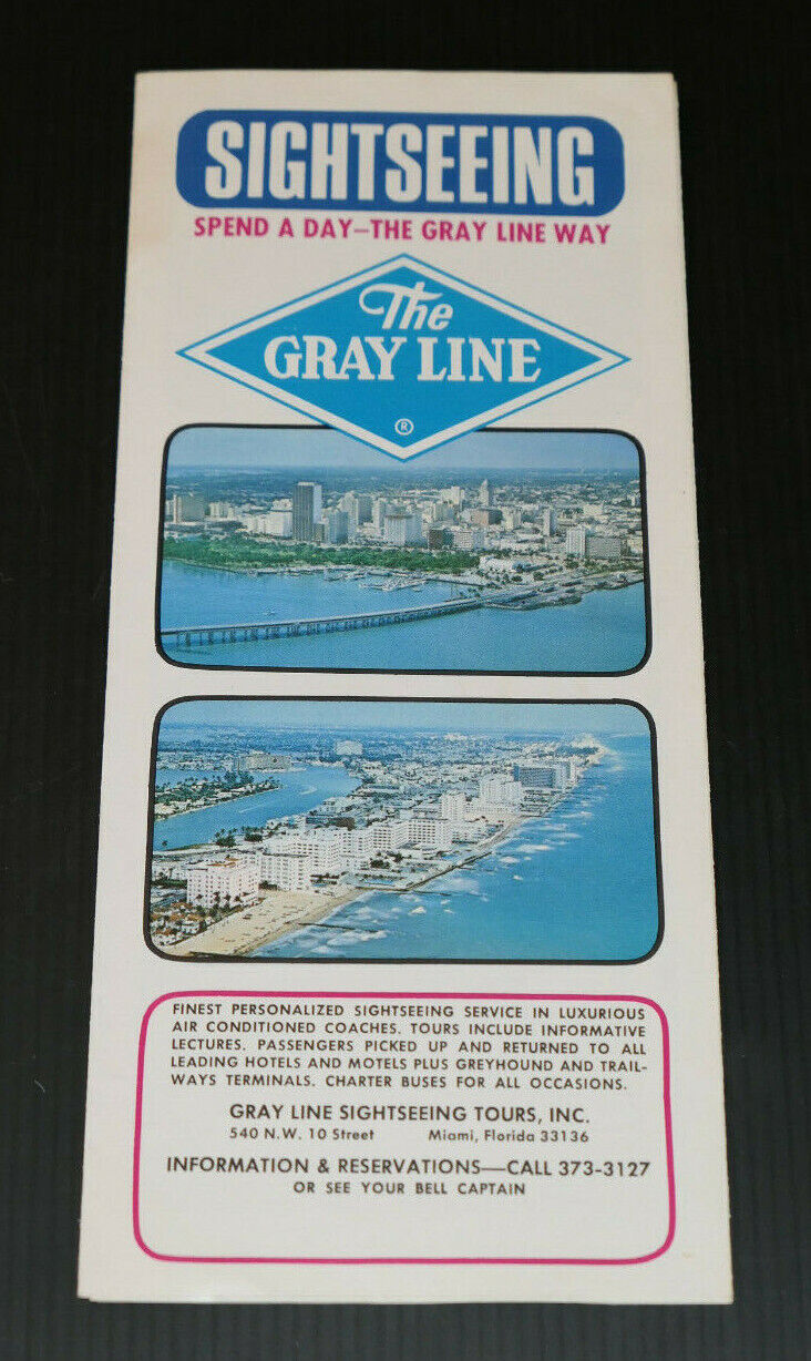 ANCIEN DEPLIANT PUBLICITAIRE SIGHTSEEING USA THE GRAY LINE TOURS