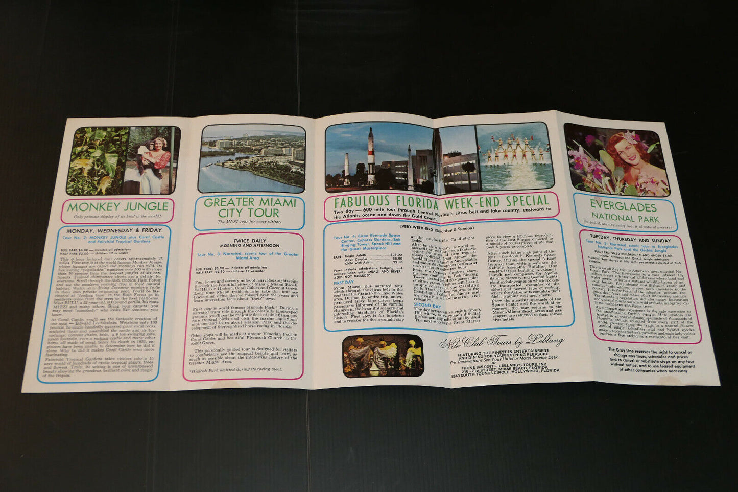ANCIEN DEPLIANT PUBLICITAIRE SIGHTSEEING USA THE GRAY LINE TOURS