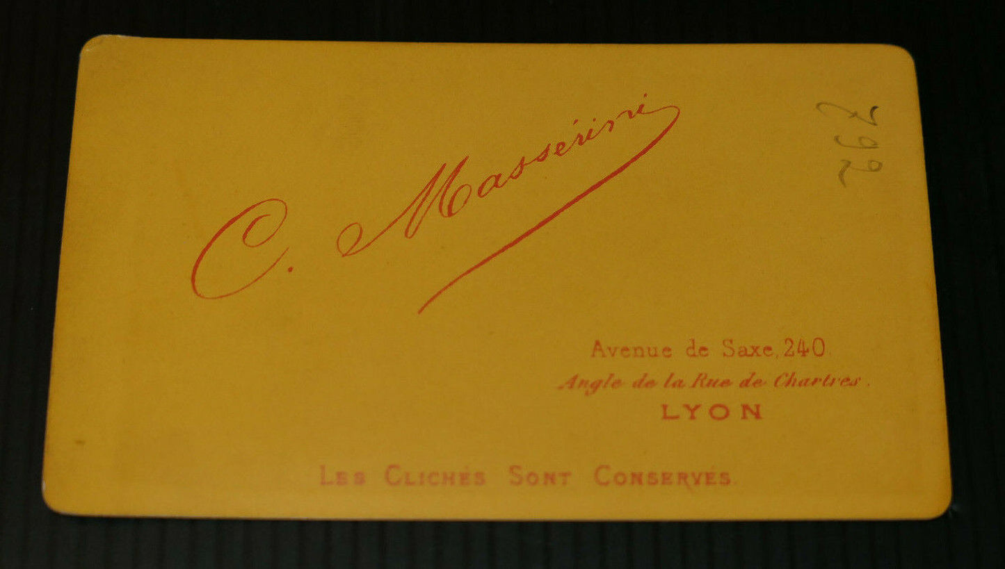 ANCIENNE PHOTO PORTRAIT FEMME CESAR MASSERINI LYON