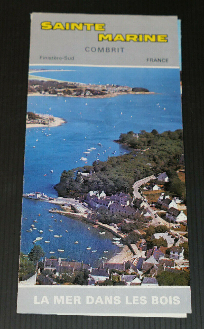 ANCIEN DEPLIANT TOURISTIQUE FRANCE BRETAGNE FINISTERE SAINTE MARINE COMBRIT