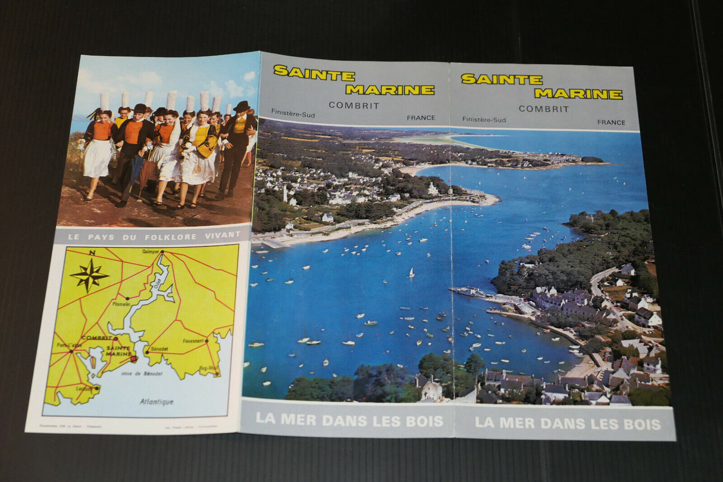 ANCIEN DEPLIANT TOURISTIQUE FRANCE BRETAGNE FINISTERE SAINTE MARINE COMBRIT