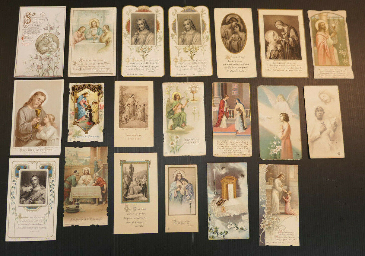 LOT 100 IMAGES PIEUSES RELIGIEUSES SOUVENIRS PREMIERE COMMUNION RELIGIOUS CARDS