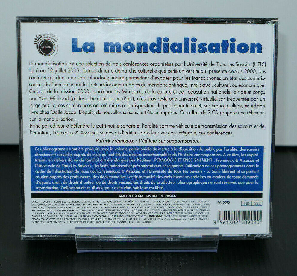 BOX 3 CD LA MONDIALISATION / FREMEAUX & ASSOCIES / 2004