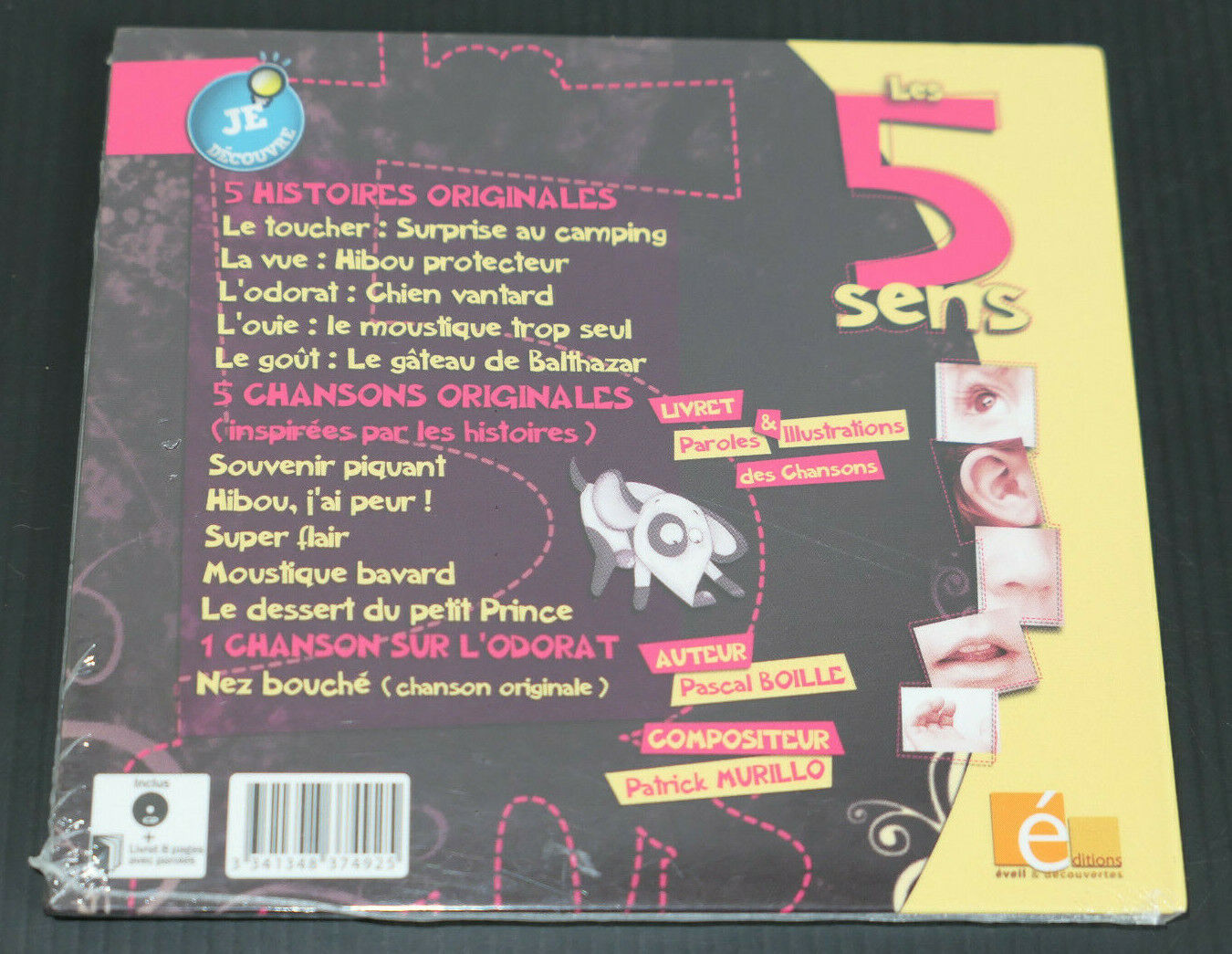 CD + LIVRET / LES 5 SENS / JE DECOUVRE / EDITIONS EVEIL & DECOUVERTES