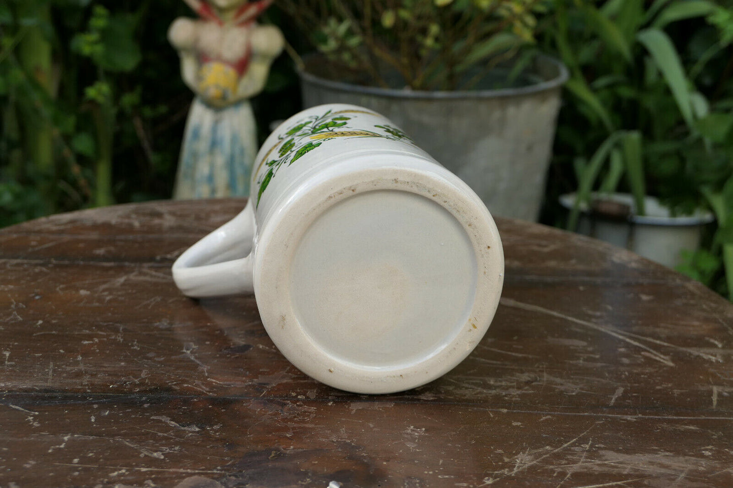 ANCIENNE CHOPE BIERE 1L HOPFEN UND MALZ GOTT ERHALT'S OLD BEER MUG